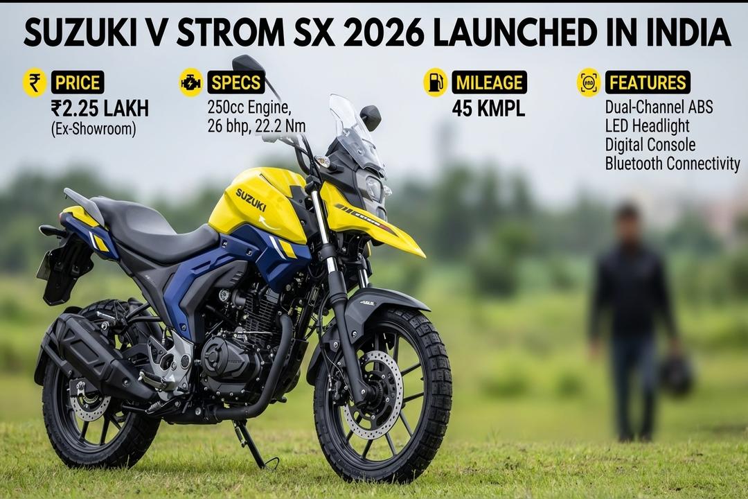 Suzuki V Strom SX 2026 launched in India price specs mileage and features